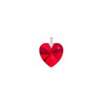 Red crystal heart pendant pm
