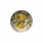 assiette-orange-barbotine-faience