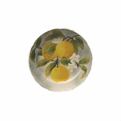 assiette-orange-barbotine-faience