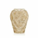 Vase anémones mm lustré or lalique