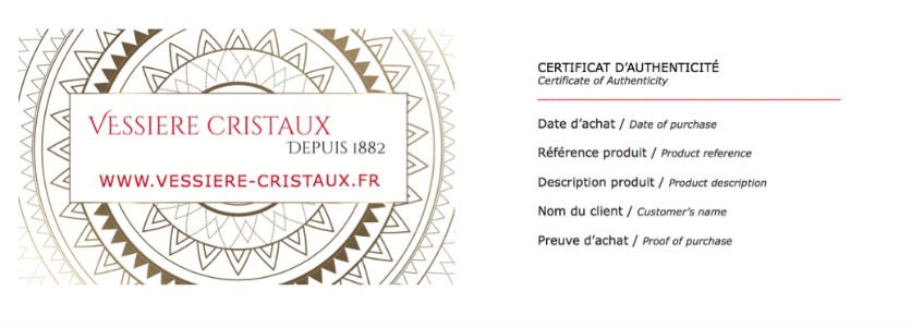 Crystal rooster 1 Certificat-authenticit-Vessiere-cristaux