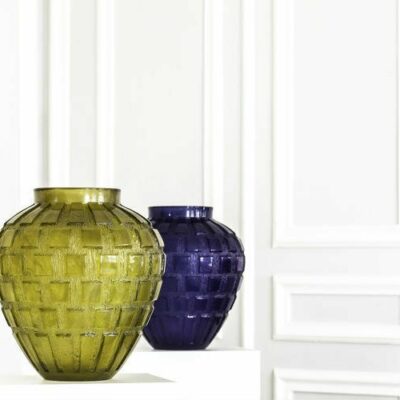 Rythme+-+vase+vert+olive+et+bleu