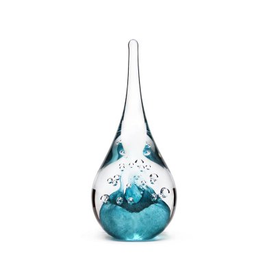 LA FABRICATION DES SULFURES ET PRESSE-PAPIERS 7 sulfure-goutte-cristal-turquoise-bulle