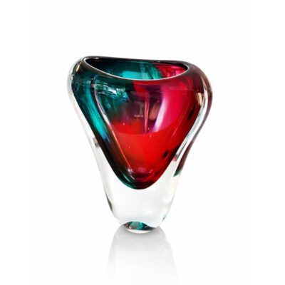 Crystal art deco vase