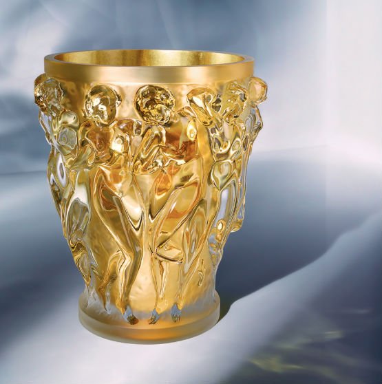 LA COLORATION DU CRISTAL DE COULEUR 2 Vase-bacchantes-or-Lalique