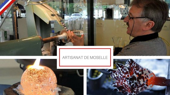 Vase obus cristal océan 1 Verrier-artisanat