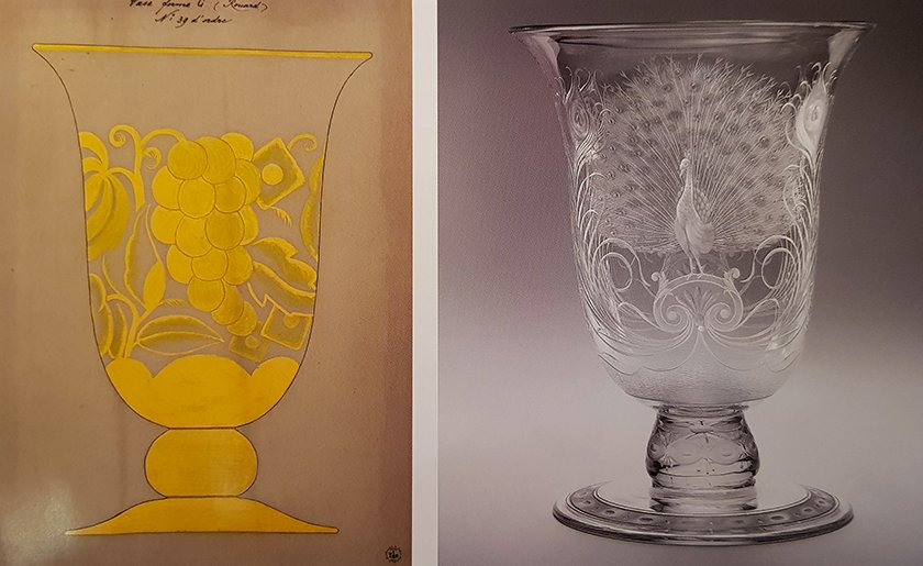 GEORGES CHEVALIER, UN ARTISTE DÉCORATEUR D'AVANT-GARDE CHEZ BACCARAT 2 Vase-aux-paons-georges-Chevalier