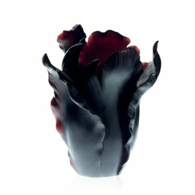 Vase tulipe noir appaloosa daum