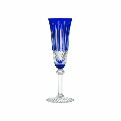 VESSIERE CRISTAUX - CRISTALLERIE BACCARAT - DAUM - LALIQUE - SAINT-LOUIS 40 flute-tommy-bleu-saint-louis