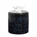 boite en laque noir et cristal fleur de cerisier Lalique