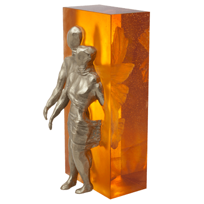 sculpture ensemble en pate de verre daum