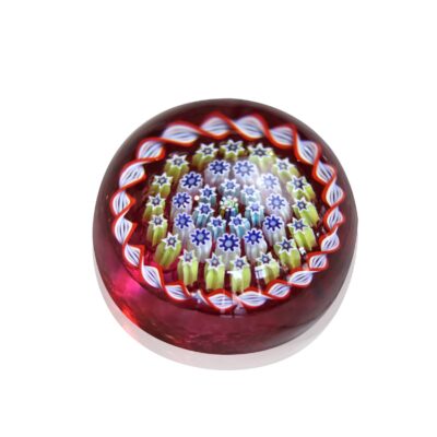 Sulfure presse-papier cristal millefiori