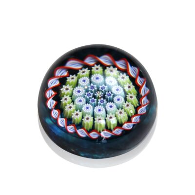 Sulfure presse-papier cristal millefiori