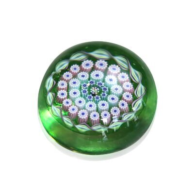 Sulfure presse-papier cristal millefiori