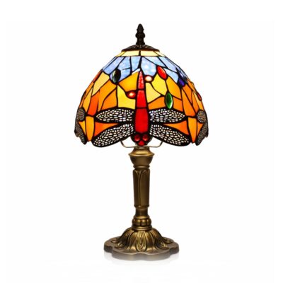 lampe-libellule-style-tiffany-ambre