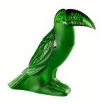SCULPTURE-toucant-cristal-vert-lalique