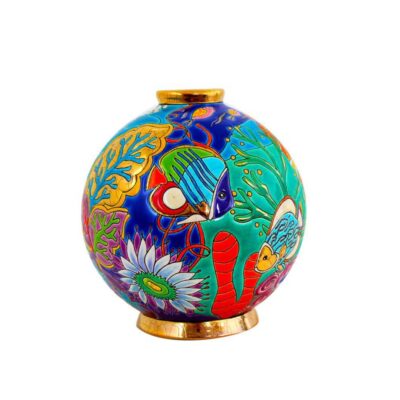 VESSIERE CRISTAUX - CRISTALLERIE BACCARAT - DAUM - LALIQUE - SAINT-LOUIS 53 boule_midi_aqua_tropicale