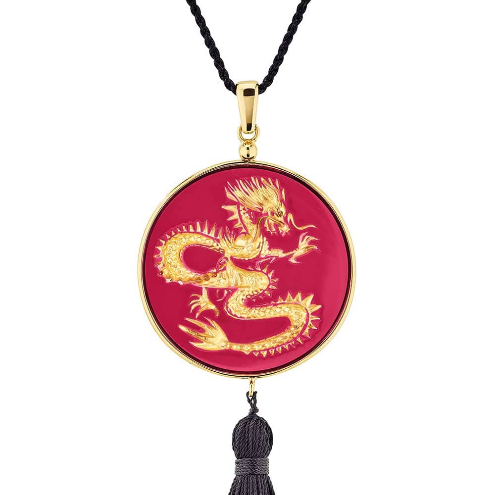 Pendentif Dragon Tianlong Lalique | Vessiere Cristaux