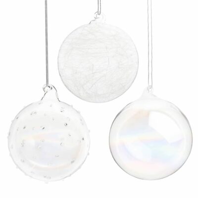 Coffret Boule de Noël glacée X3